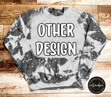 Load image into Gallery viewer, Bleached Dark Grey Crewneck Sweatshirt (Multiple Designs) - Completed Apparel Items
