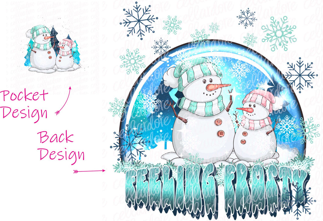 Feeling Frosty - Pocket and Back Set | DTF Ready to Press or Sublimation Transfer