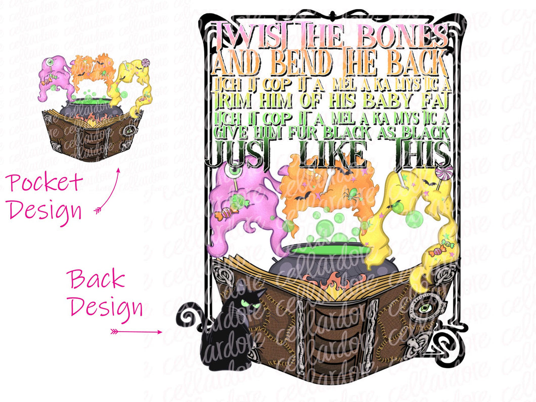 Twist the Bones - Pocket and Back Set | DTF Ready to Press or Sublimation Transfer