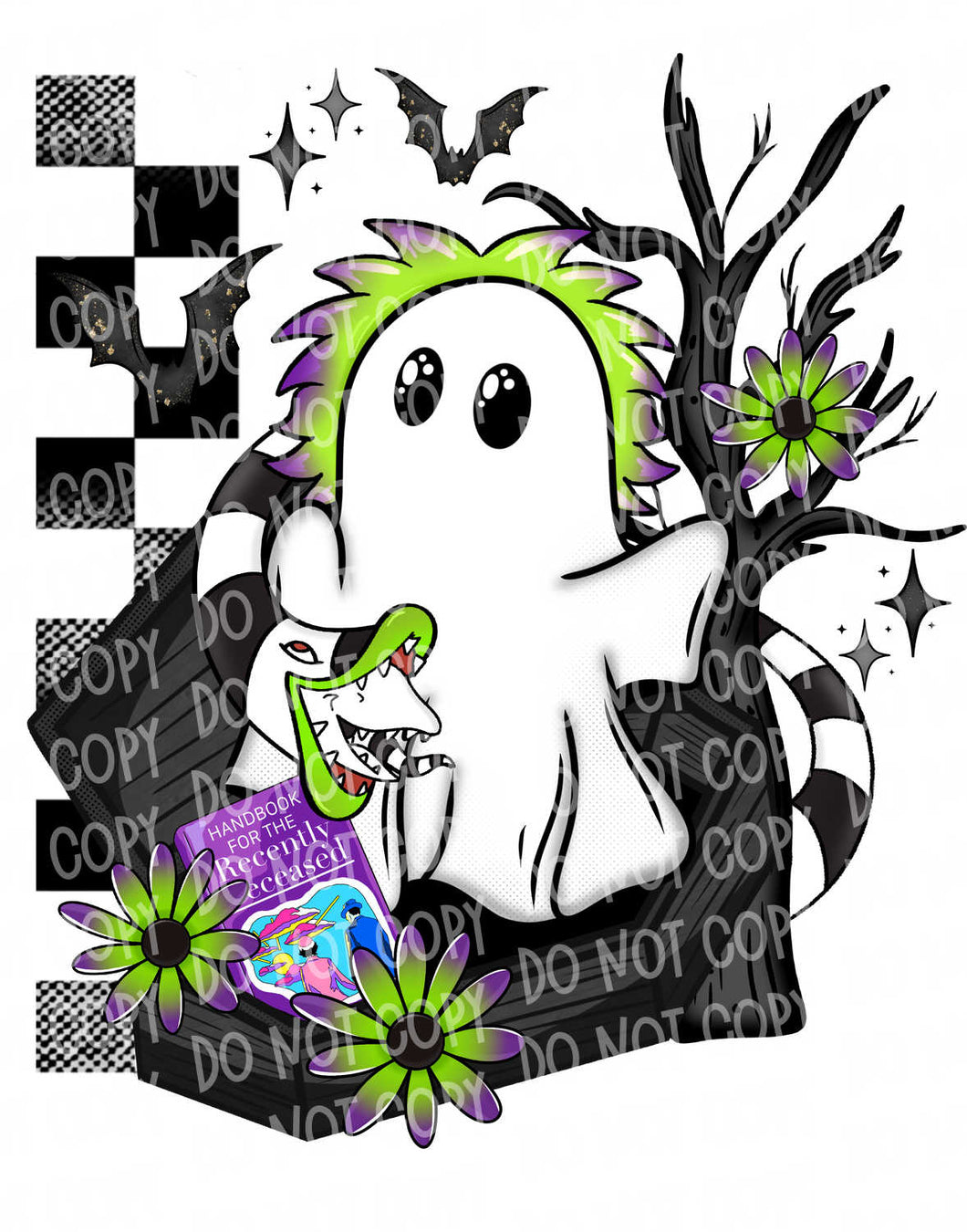 Recently Deceased Ghostie | DTF Ready to Press or Sublimation Transfer