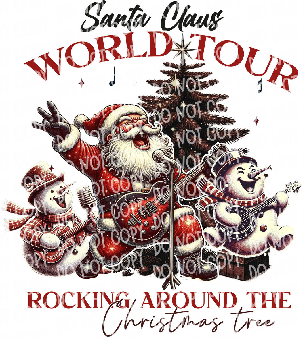 Santa Claus World Tour | DTF Ready to Press or Sublimation Transfer