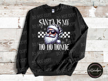 Load image into Gallery viewer, Santa is my Homie Sweatshirt (Youth/Adult) - Completed Apparel Item
