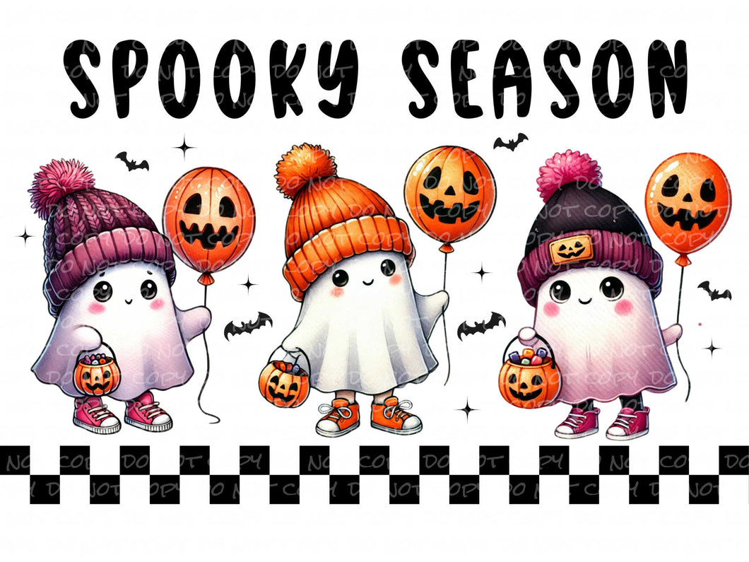 Spooky Season Ghosts | DTF Ready to Press or Sublimation Transfer