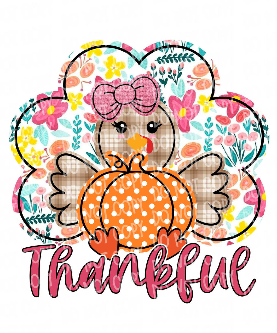 Thankful Turkey 2 | DTF Ready to Press or Sublimation Transfer