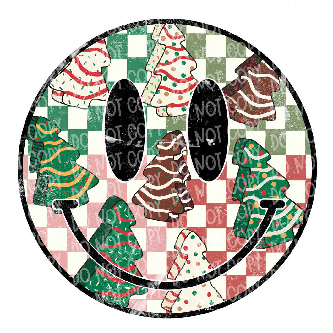 Christmas Tree Cakes Smiley | DTF Ready to Press or Sublimation Transfer