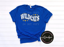 Load image into Gallery viewer, Wildcats Waved on Royal Blue Tee
