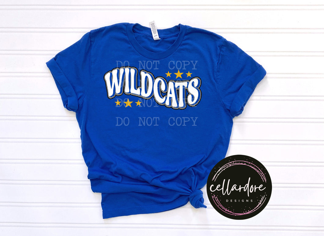 Wildcats Waved on Royal Blue Tee