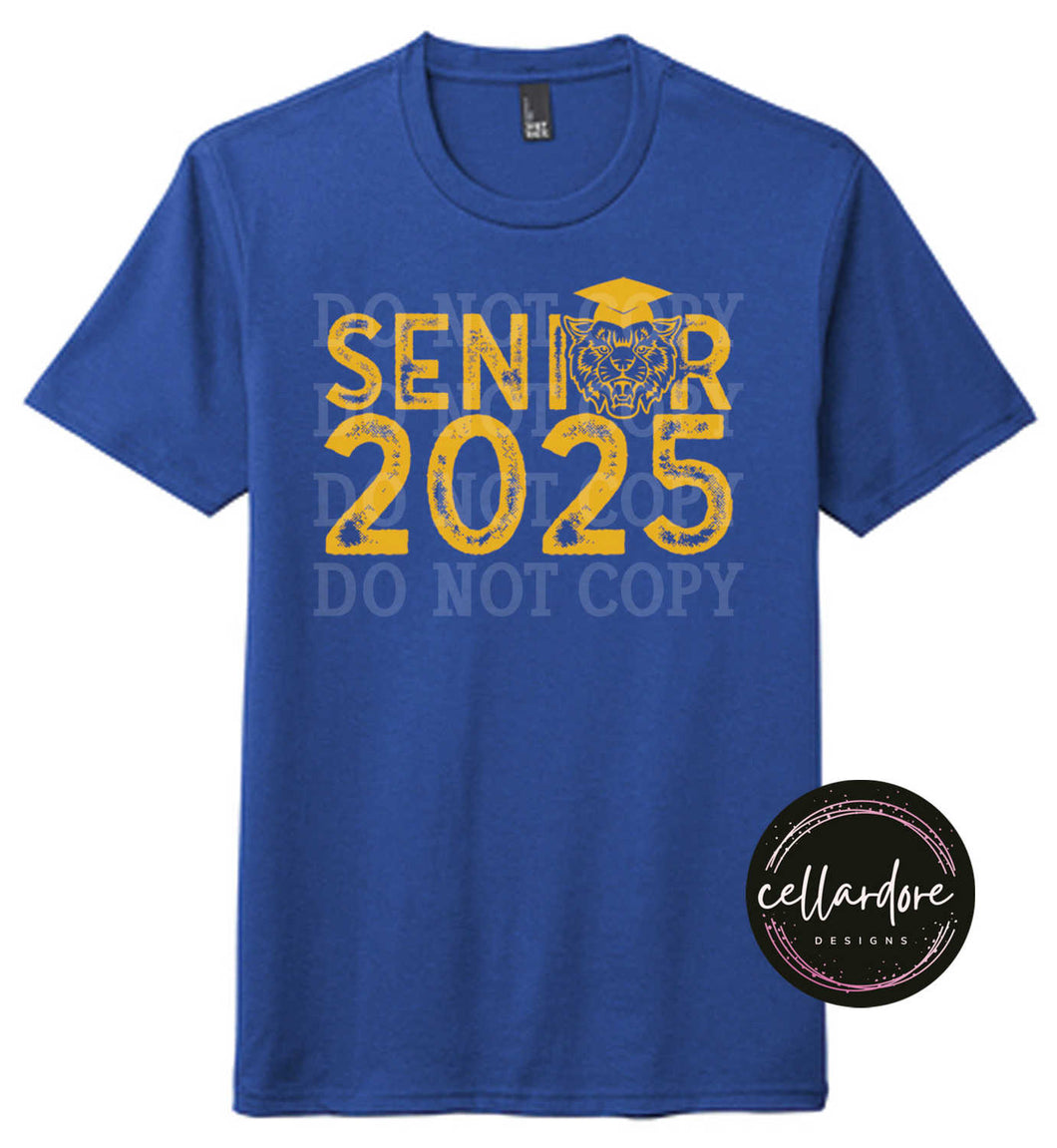 Wildcat 2025 Senior Grunge - Royal Blue