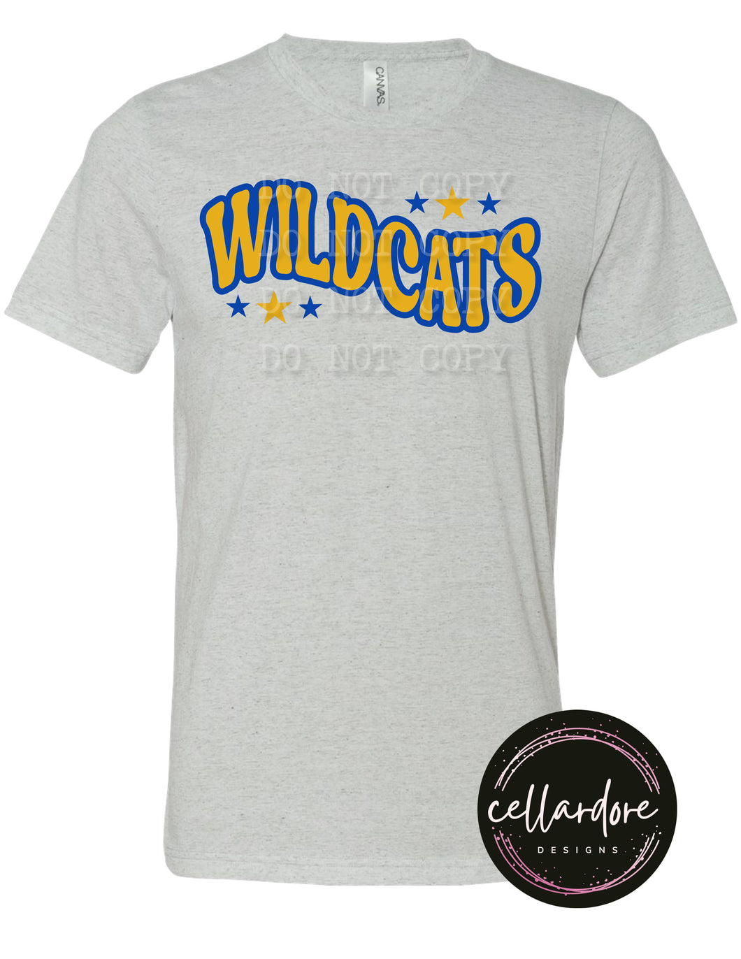 Wildcats Waved WC Colors Tee