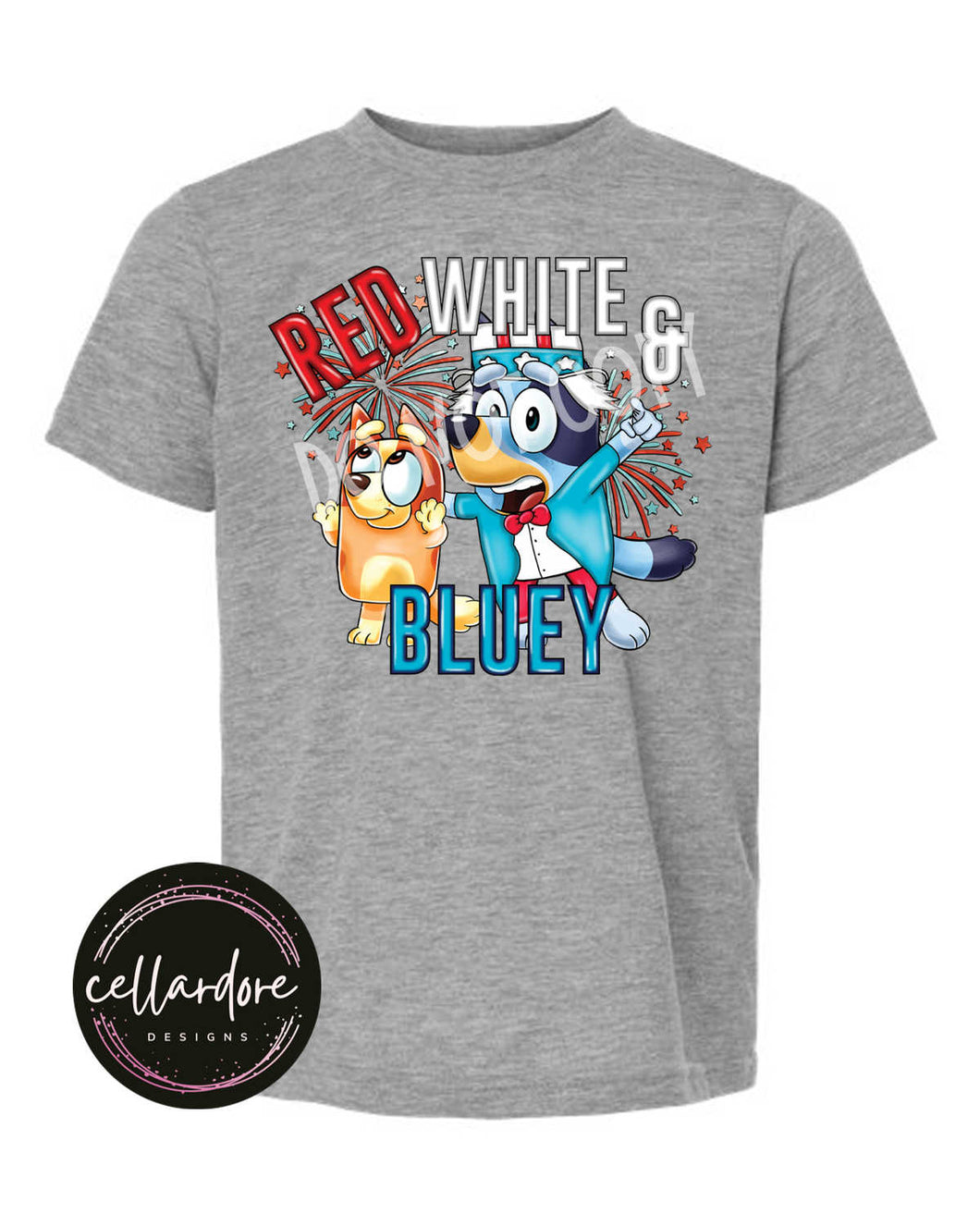 Red White & Blue Dogs Tee