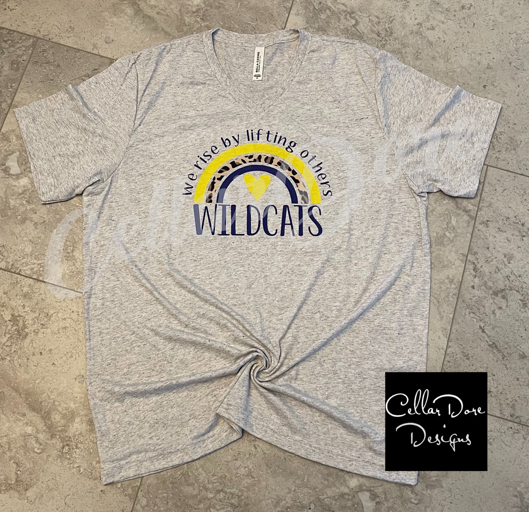 Wright City Wildcats Rainbow Light Grey